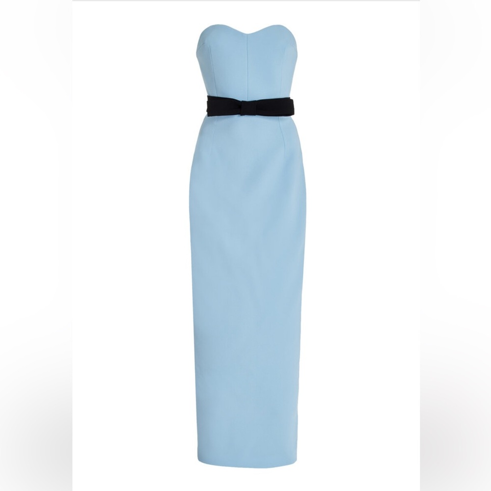 THE NEW ARRIVALS ILKYAZ OZEL Noelle Bow-Detailed Crepe Strapless Midi Dress